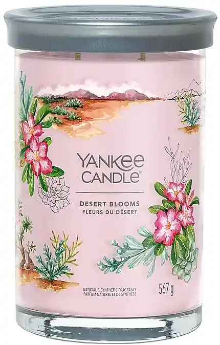 Desert Blooms Scented Candle in Glass 2 Wicks - Bath and Body