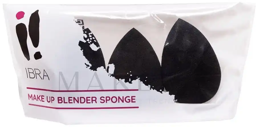 Makeup Sponge Set, 3 pcs, black - Accessories