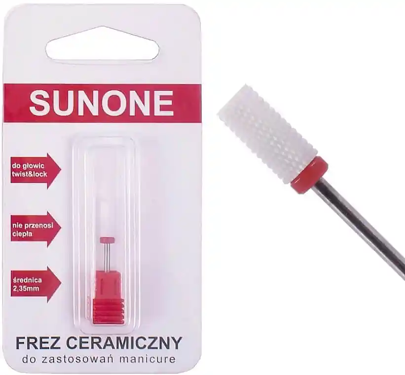 Ceramic Nail Drill Bit CW1 'Barrel', delicate red - Accessories