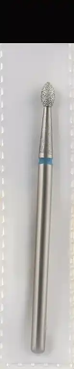 Diamond Nail File Drill Bit, bullet, L-4 mm, 2.3 mm, blue
