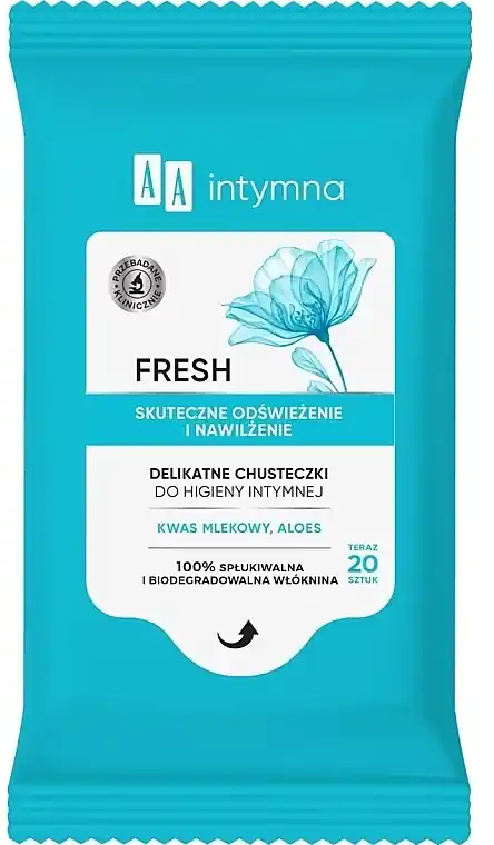 Refreshing Intimate Wash Wipes, 20 pcs. - Accessories