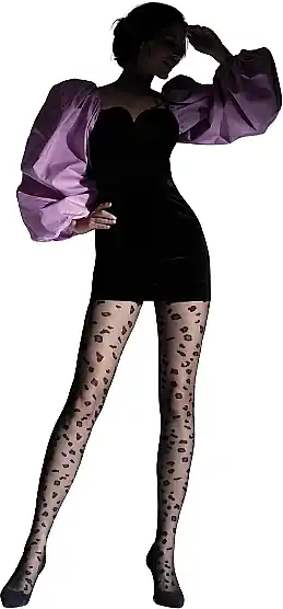 Women Knee-Socks 'Panther', 20 Den, nero