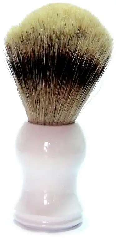 Shaving Brush with Boat Bristles, plastic, white - Men