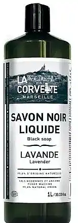 Black Liquid Soap "Linseed Oil & Lavender" - Bath and Body