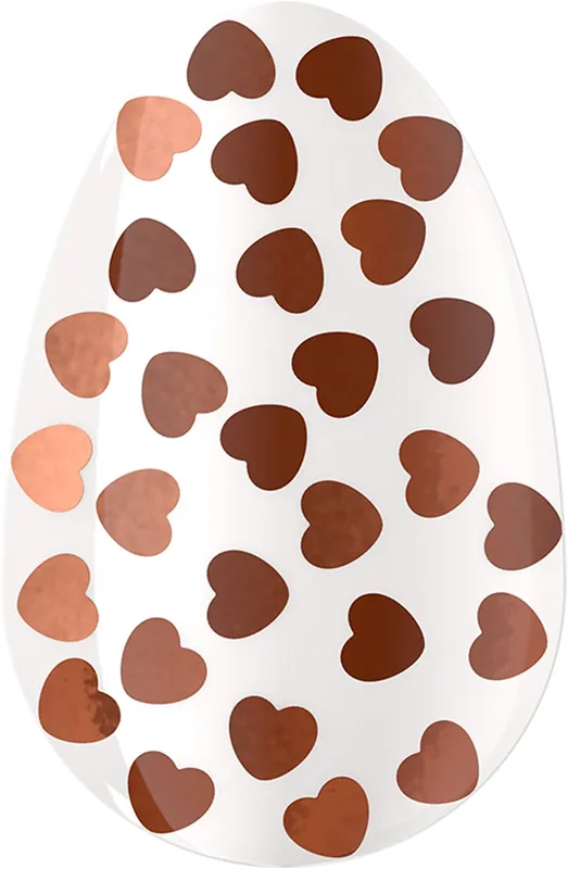 Top for hybrid lacquer with hearts - Nails