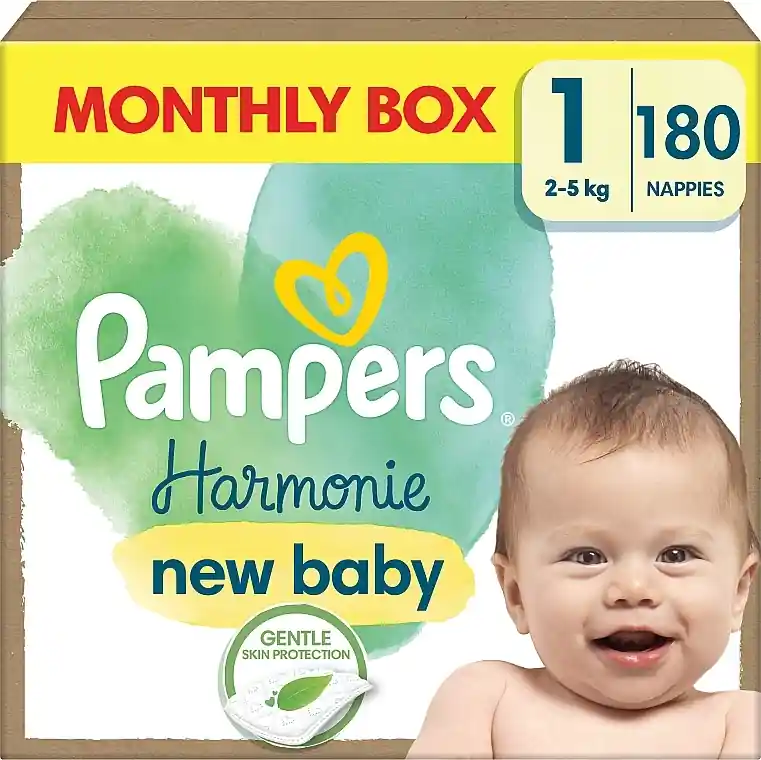 Harmonie New Baby diapers, size 1, 2-5 kg, 180 pieces