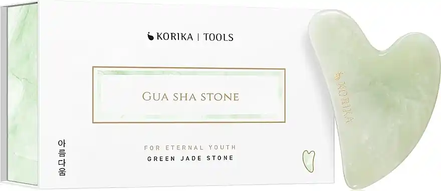 Gua Sha Massager & Scraper, green jade - Accessories