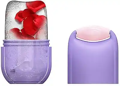 Ice Roller with Natural Stone for Face & Body Massage, purple - Accessories