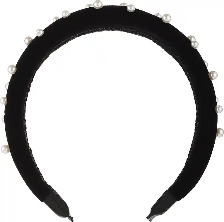 Hair Band, black with pearls - Accessories