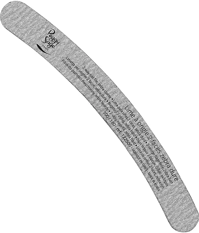 Double-Sided Nail File "Banana", 100/180, zebra