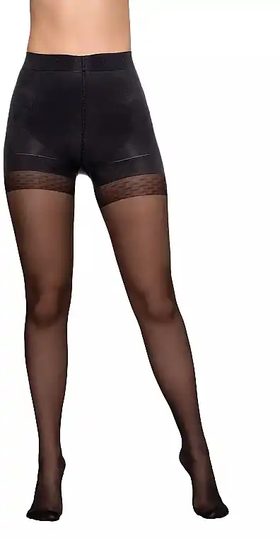 Women Slimming Push-Up Tights, 20 DEN, nero