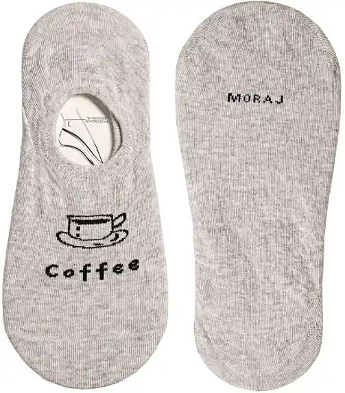 Women's ankle socks CDB200-416, grey with print