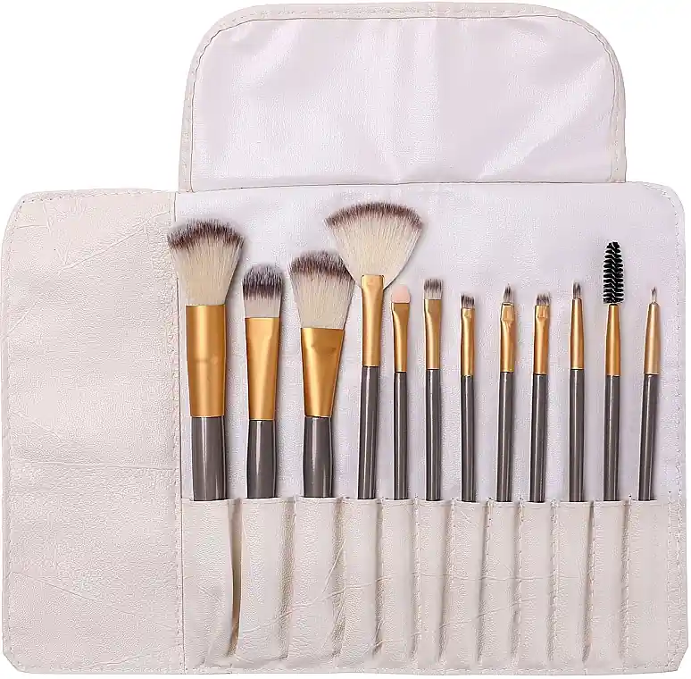 Professional Makeup Brush Set in Case, 12 pcs - Accessories