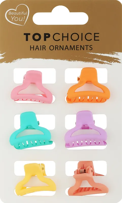 Set of hair clips 20674, 6 pcs, multicolored - Accessories