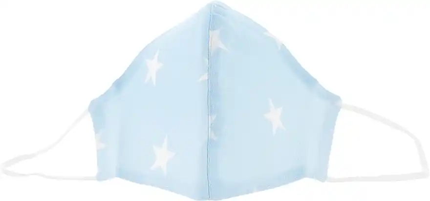 Protective Fabric Face Mask, blue with stars, size M - Bath and Body