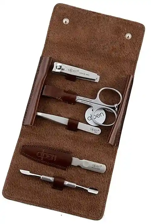 Manicure Set, 5 tools, 6910R, brown - Accessories