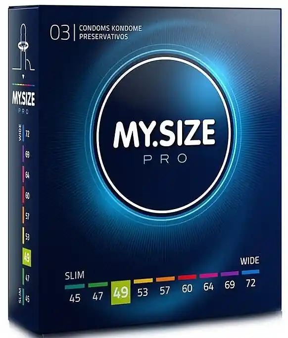 Latex Condoms, 49-size, 3 pcs
