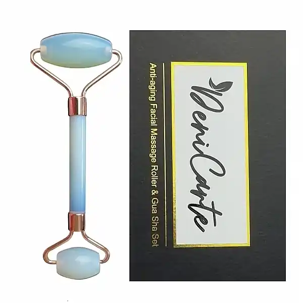 Facial Massage Quartz Roller, blue - Accessories