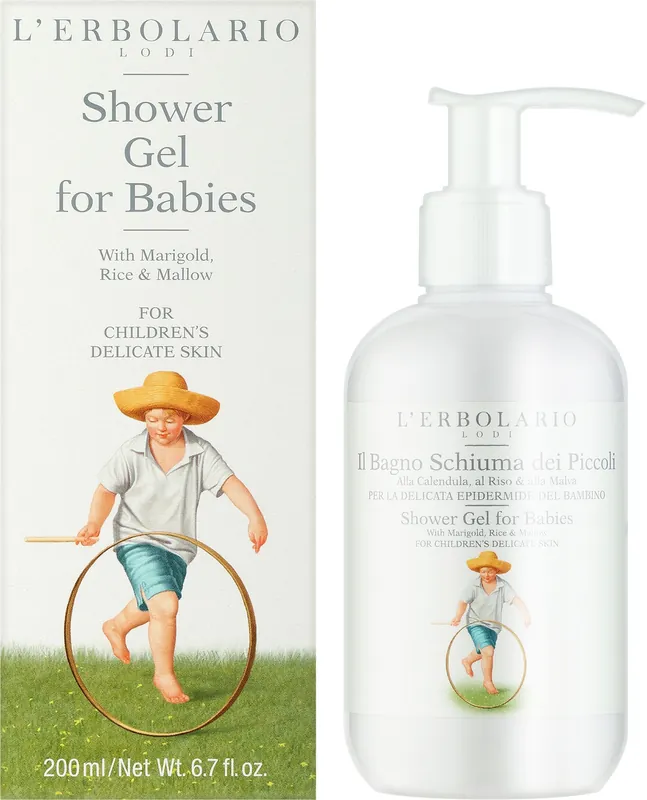 Baby Shower Gel with Calendula, Rice & Mallow - Bath and Body