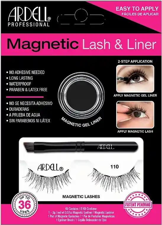 Magnetic Lash & Liner 110 Lash Kit (eye/liner 2 g + lashes 2 pc) - Makeup