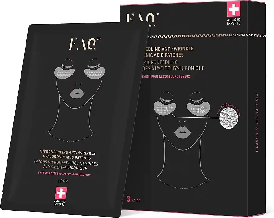 Under-eye patches with hyaluronic acid for wrinkles