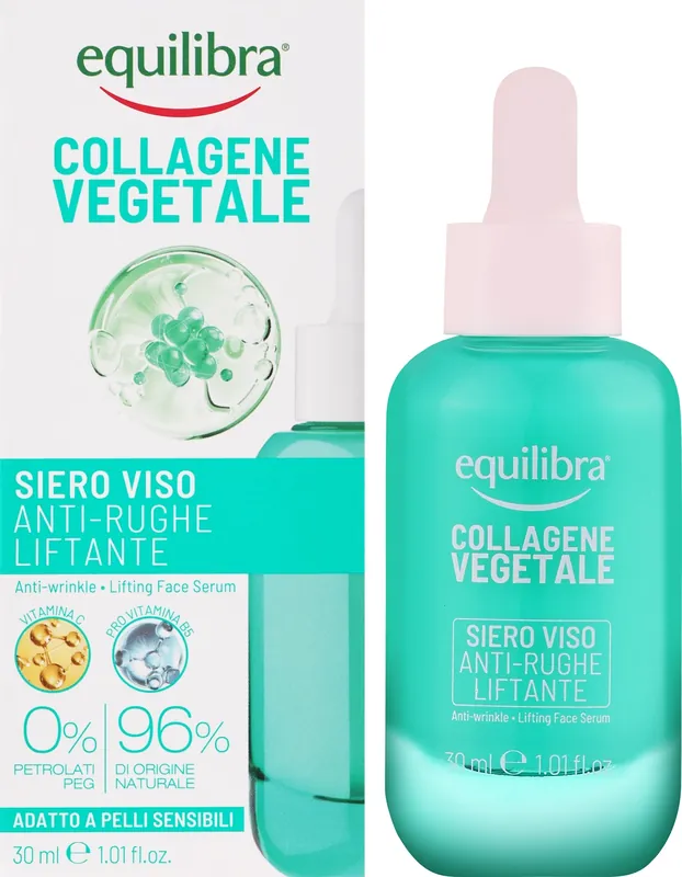 Firming anti-wrinkle face serum with plant-based collagen