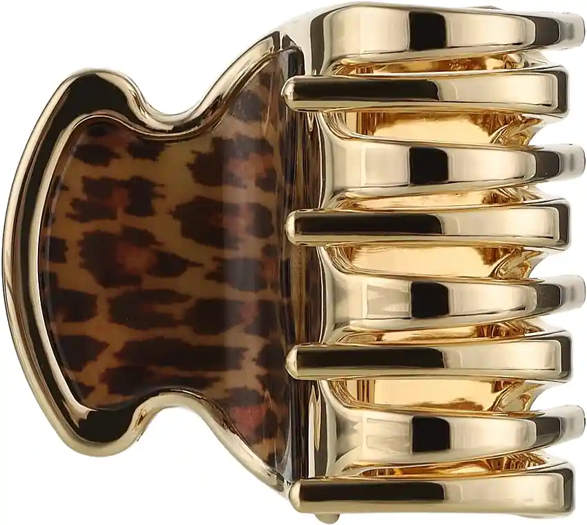 Claw Clip JG29107 MAC, gold with leopard print - Accessories