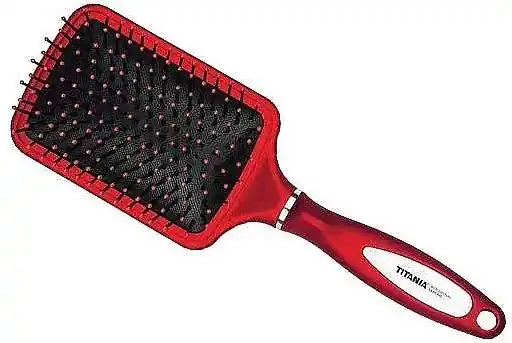 Massage Brush with Velor Cover, larege, red - Accessories
