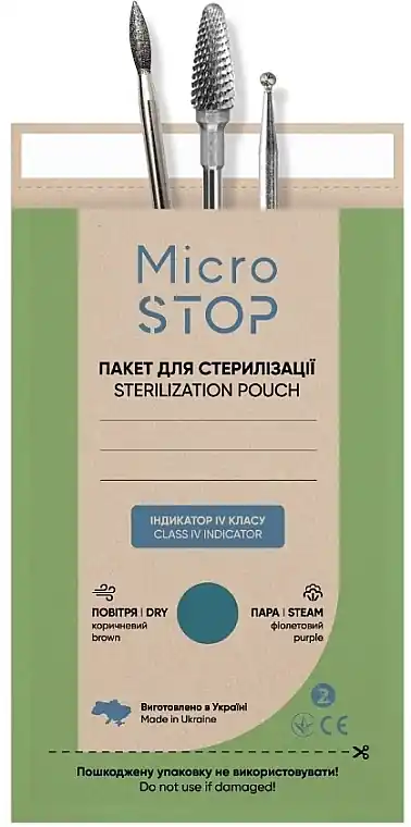 Sterilization Kraft Bags 60x100 mm, 100 pcs (with class 4 indicator) - MicroSTOP