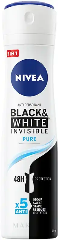 Antiperspirant Deodorant Spray 'Black & White Invisible Protection' - Bath and Body