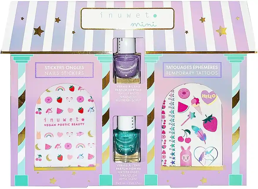 Inuwet My Little Beauty House (nail/polish/2x5ml + tatoo/1pc + nail/sticker/1pc) - Nails