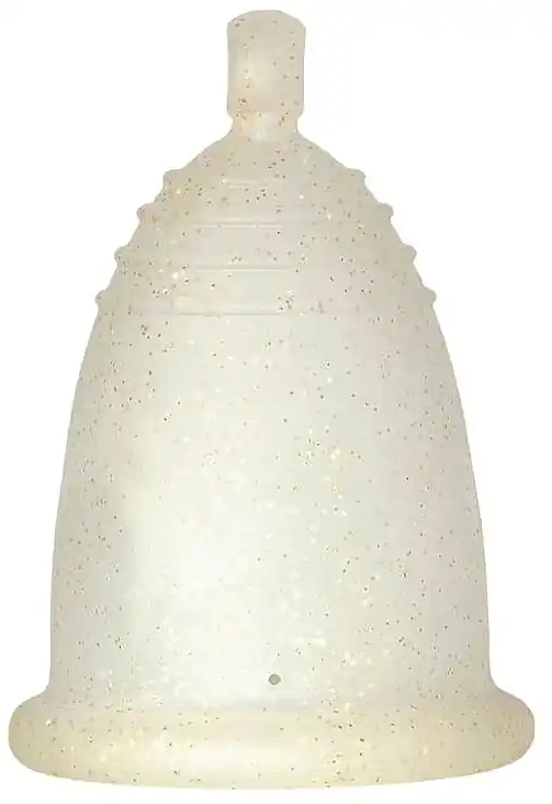 Menstrual Cup with Ball, S size, golden glitter - Accessories