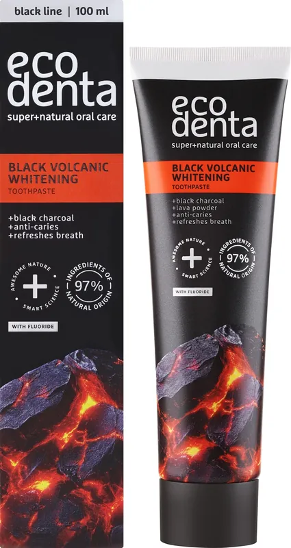 Black Whitening Toothpaste with Volcanic Lava Powder - Bath and Body