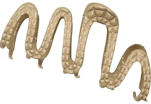 Claw Clip, printed zigzag, nude - Accessories