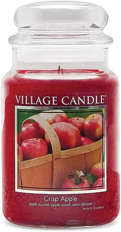 Crispy Apple Scented Candle in Glass Jar - Bath and Body