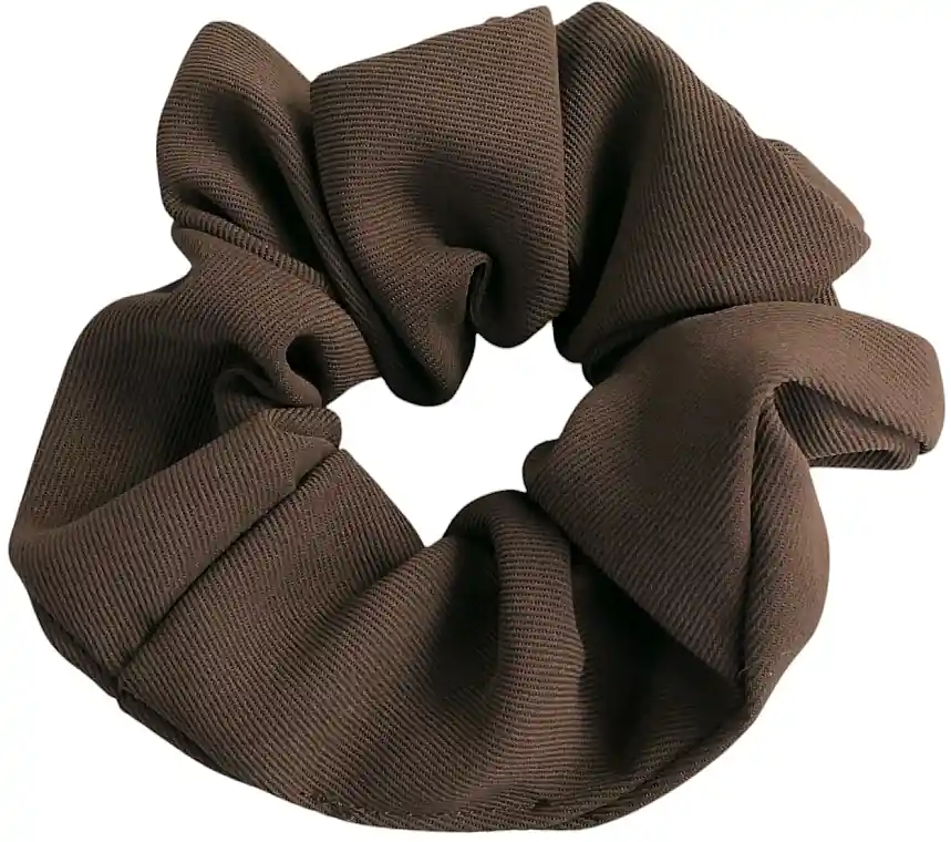 Fabric Scrunchie, 12 cm, dark brown - Accessories