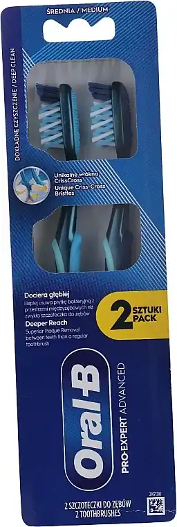 Toothbrush Set 'All-in-One', medium hardness, blue + navy
