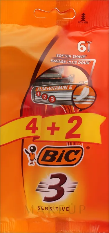 Shaving Razor 'Sensrtive 3', 6 pcs - Men