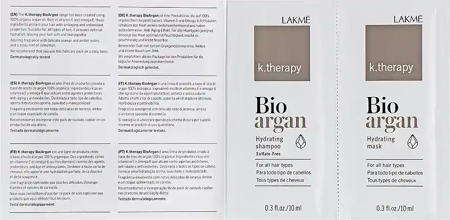 Set of Argan Oil Hair Samples