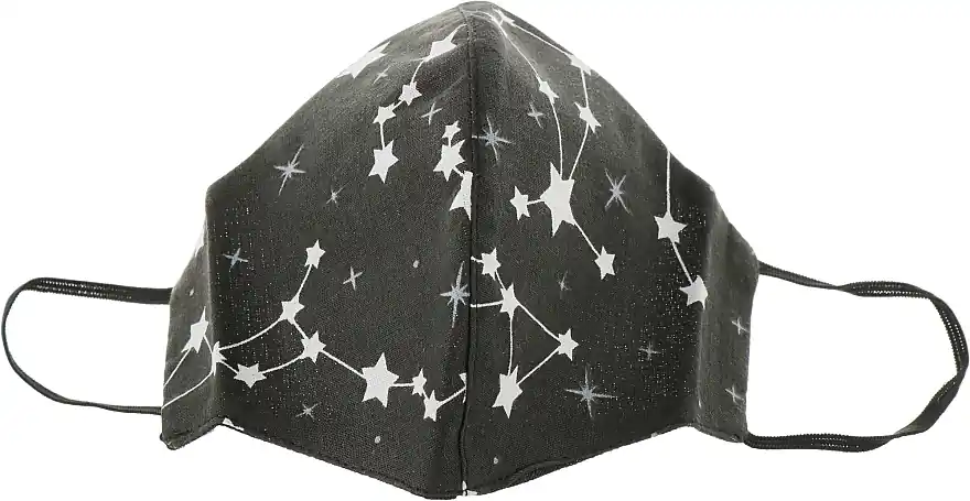 Protective Fabric Face Mask 'Constellation', black, M size - Bath and Body
