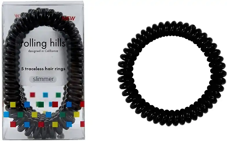 Traceless Hair Rings, black - Accessories