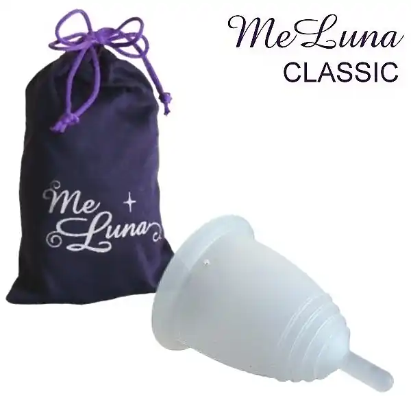 Menstrual Cup with Long Stem, S-size, transparent