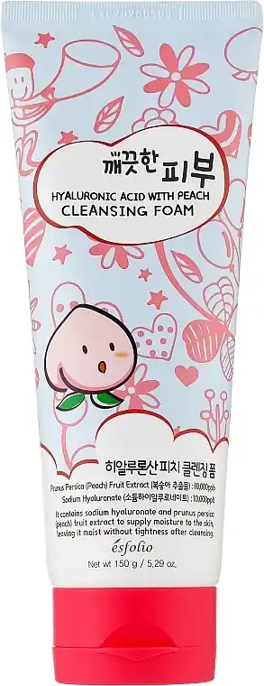 Foaming Cleanser with Hyaluronic Acid and Peach - Skin Care Products
