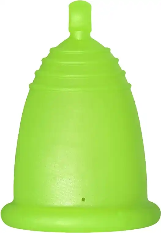 Menstrual Cup with Ball Handle, M-size, green