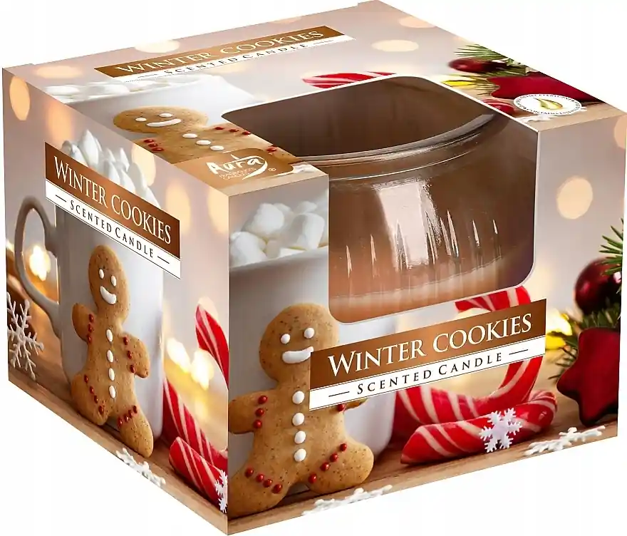 Winter Cookies Scented Candle in Glass - Bath and Body