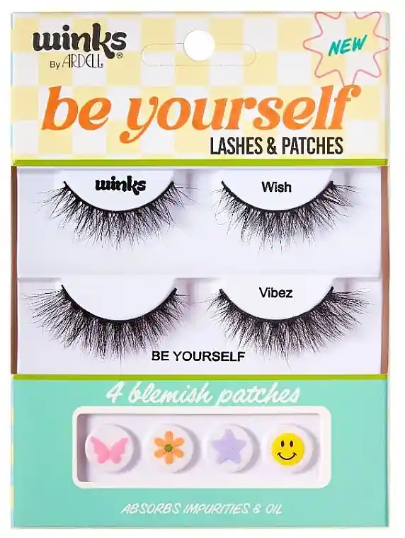 Ardell Winks Be Yourself Lashes & Patches Wish + Vibez (lashes/4pc + patches/4pc) - Makeup
