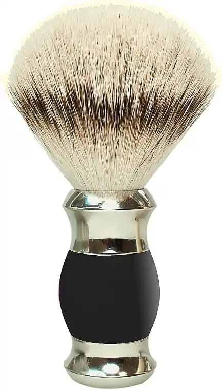 Badger Bristles Shaving Brush, black & silver - Men