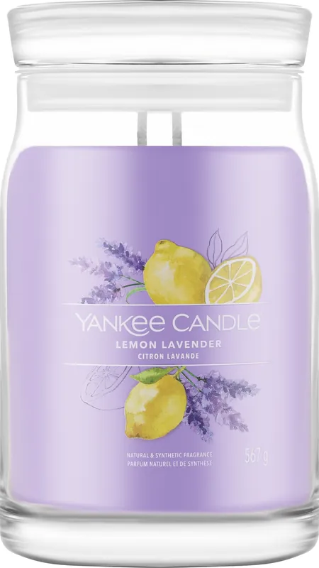 Scented Candle in Jar 'Lemon & Lavender', 2 wicks - Bath and Body
