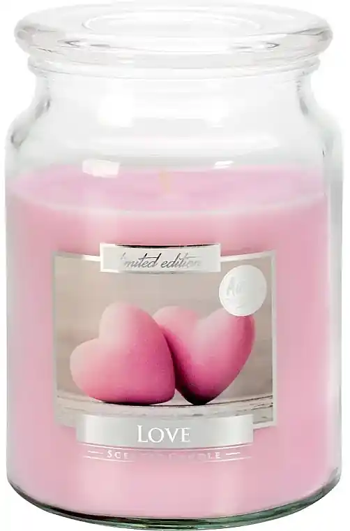 Premium Scented Candle in Jar 'Love' - Bath and Body