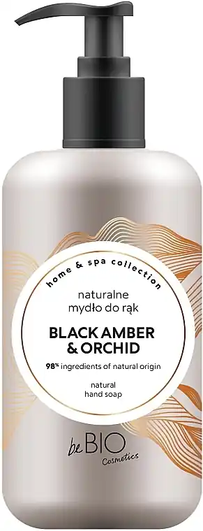 Natural Hand Soap with Black Amber Scent - Bath and Body